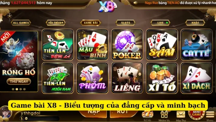 Game bài X8 - Biểu tượng của đẳng cấp và minh bạch