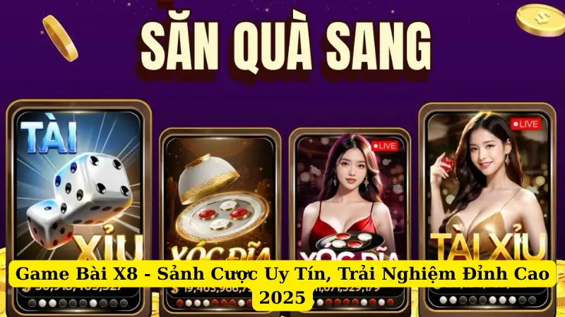 Game Bài X8 - Sảnh Cược Uy Tín, Trải Nghiệm Đỉnh Cao 2025